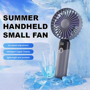 Ventilateur portable mini USB rechargeable en promotion, personnalisable ODM/OEM, à piles, avec affichage LED - Product Image 2