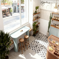 Vitrines en bois éclairées par LED personnalisées en usine, créez un style café chaleureux avec des étagères et des vitrines sur mesure pour la vente au détail