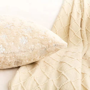 Federe Decorative Carine con Stampa Glitter Personalizzata, Cuscini per Divano del Soggiorno con Motivo a Fiocco di Neve - Product Image 5