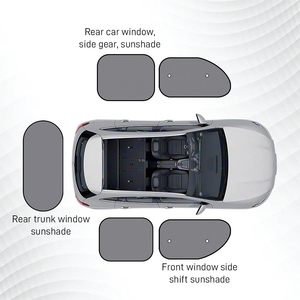 Car Retractable Side <b>Window</b> Sunshade Nylon Net Foldable and Easy to Install 2PCs Four Seasons Universal Sample Customization - Product Image 2