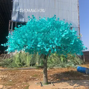 10 ft im Freien gefälschte künstliche blaue Ahornblätter Baum für Hochzeits dekoration