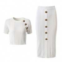 Ensemble de robe fine tendance printemps-automne, cardigan en tricot fin et jupe, ensemble deux pièces pour femme