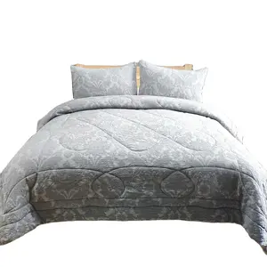 Betaalbare Luxe Custom Effen Kleur Gewatteerde Fluwelen Bed Spread Ultrasone Sprei Microfiber Bed Quilt
