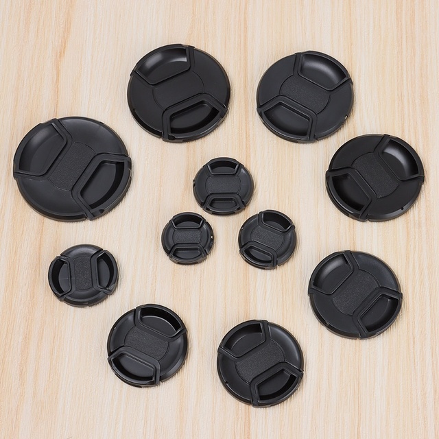 FotoHigh Plastic Mirrorless Lens Cap with Anti-loss Strap Center Pinch Design 37/39/43/49/52/58/67/72/82mm Wholesale Price