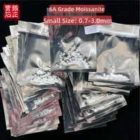 Moissanit 6A Kalite Yuvarlak Şekil D Renk Küçük Boy VVS Moissanit 0.7-3.0mm  Takı Yapımı İçin Gevşek Moissanit Taşı
