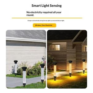 Nouvelle lampe thermomètre solaire LED étanche pour extérieur, en acier inoxydable, garantie 10 ans, éclairage paysager monté au sol - Product Image 5