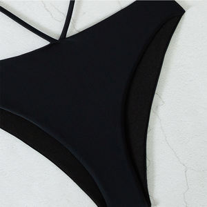 <span class=keywords><strong>Maillot</strong></span> <span class=keywords><strong>de</strong></span> <span class=keywords><strong>bain</strong></span> bikini pour adolescente, <span class=keywords><strong>noir</strong></span>, à lacets croisés, découpé, une pièce - Product Image 6