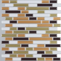 Kualitas Tinggi Murano Metallik Hitam Abu-abu dan Putih Lem Dekoratif Dinding Mosaik Ubin Backsplash Dapur Kertas Dinding