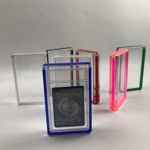 JIHONG Vente en gros Support d'affichage acrylique à aimant fort pour carte <span class=keywords><strong>PSA</strong></span> BGS Polyvalent Home Store Retail Display Stand Pokemon - Product Image 5