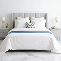 Parure de lit de luxe 100 % coton écologique pour hôtel, 6040 fils, linge de lit hôtelier durable, 4 pièces : drap-housse, taies d'oreiller, housse de couette, taille King
