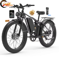 Vélo électrique en alliage d'aluminium à double moteur 52v 6000w, batterie au lithium sans balais 23ah, étanche, léger, 7 vitesses, freins à disque hydrauliques