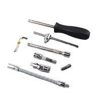 Jeu de clés à douilles 46 pièces, kit d'outils d'entretien automobile et moto, ensemble d'outils de quincaillerie compact pour la maison