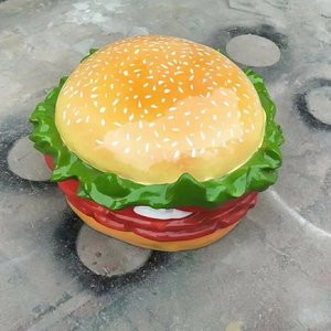 Statua Gigante di Hamburger in Resina 3D, Decorazione a Tema Alimentare per Ristoranti/Strade/Parco Divertimenti - Product Image 5