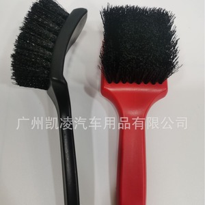 Yi Kailing Car Tire Brush Stiff Bristle PP <b>Material</b> Black And <b>Red</b> For Wheel Cleaning - Product Image 4