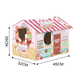 Carta ondulata ecologica graffio gatto Scratcher casa Lounge Design divertente negozio - Product Image 4