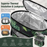 Sac isotherme double compartiment Oxford personnalisé en gros, doublure en aluminium extra épaisse, étanche, idéal pour pique-nique en extérieur