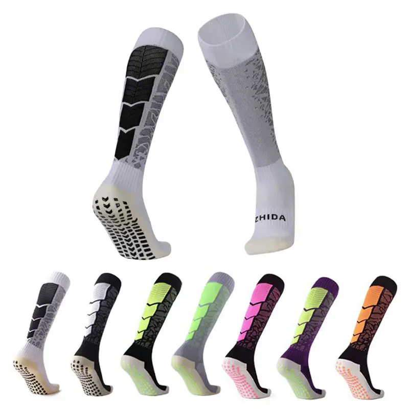 Wholesale High Quality Unisex Grip Socks Customizable Football Socks for Adults and Kids Anti-Slip Features Automated Cutting