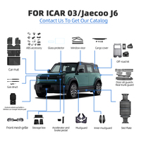 Accessoires d'intérieur Maremlyn pour Chery Jaecoo 6 accessoires Icar 03 J6 Kit de Protection décoratif en Fiber de carbone ABS