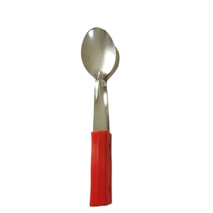 Stainless Steel Double Music Spoon Hand Bell Clapper With <b>Red</b> Handle Metal Percussion Beater For Christmas Day - Product Image 1