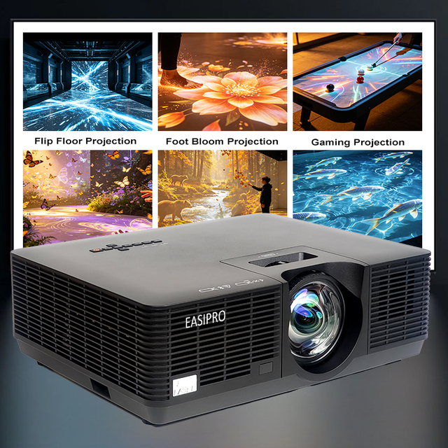 Laser Projector ultra Short Throw Focal Full 1080p 4K Cinema Interactive Games Auto Keystone 5000 Ansi Lumens 4k Projector