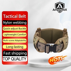 เข็มขัดยุทธวิธีแบบปรับได้ AmpsafeX Heavy Duty Molle สำหรับการฝึกกลางแจ้ง หน่วยรบพิเศษ ระบายอากาศได้ดี ปิดด้วยแถบตีนตุ๊กแก ไนลอนอ๊อกซ์ฟอร์ด - Product Image 1
