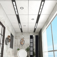 Système de plafond intégré complet, panneau en aluminium imperméable, kit complet, matériau de décoration pour cuisine et salle de bain