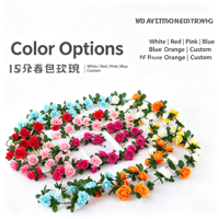 Guirlande de 45 têtes de roses artificielles en soie pour arche de mariage, décoration murale, panier suspendu, maison, balcon, jardin, fête, fond de scène
