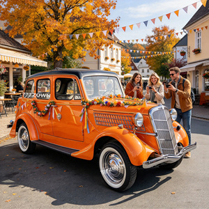Voiture électrique vintage classique ZOWN de haute qualité, faible coût d'entretien, idéale pour le transport en extérieur, dans les parcs et les villas - Product Image 1