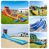 Grands toboggans aquatiques gonflables, installations aquatiques gonflables, toboggan aquatique gonflable commercial