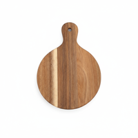 Planche à servir en bois d'acacia, plateau à charcuterie, forme arrondie, durable, écologique, planche à découper durable, plateau à fromage