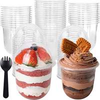Gobelet d'emballage jetable en PET de 500 ml en forme de U pour milkshake et yaourt, de qualité alimentaire, avec couvercles dôme, pour vente à emporter