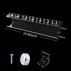 Soporte de almacenamiento de hierro para rizar <span class=keywords><strong>Airwrap</strong></span>, soporte de montaje en pared de acrílico completo, estante organizador de baño para el hogar, estantes de exhibición - Product Image 4