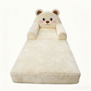 Canapé pliant pour enfants en mousse haute densité, fauteuil inclinable pour tout-petits, canapé-lit de sol en peluche douce pour chambre à coucher, design moderne, pour bébés de 2 ans et plus, direct usine - Product Image 2