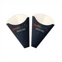 Livraison jetable Boîte à frites pour crème glacée Carton à oeufs triangulaire Gobelets à cône personnalisés Boîtes à cône à pizza en papier