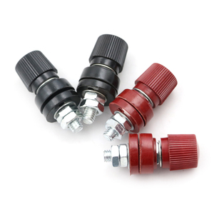 Terminales de Tornillo de 6 mm M6 para Fuente de Alimentación, <span class=keywords><strong>Poste</strong></span> de Conexión (Rojo + Negro) - Product Image 3
