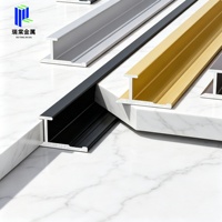 Bande de finition décorative de luxe en alliage pour carrelage, joint plat micro-coudé, pour murs et sols, vente en gros d'usine