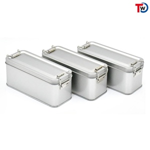 RTS Rectangular Clasp Glossy Tinplate Biscuit Pastry Pineapple <strong>Cake</strong> <strong>Storage</strong> Gift Jar Sealed Container Empty Cookie <strong>Tin</strong> - Product Image 2