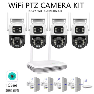 Kit caméra PTZ sans fil Wifi Icsee 2Mp, double objectif, extérieur, étanche, couleur intégrale HD, avec stockage cloud et interphone vocal - Product Image 5