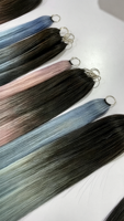 D.S Hair Extensions de cheveux humains invisibles en plumes de 18 à 26 pouces, qualité vierge européenne, qualité salon