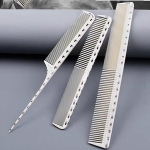 Good Value Selectable Barber Comb Anti-static Styling Rat Tail Comb Hair Cutting Teasing Hair Cutting Comb With Scale Mark