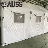 Tente médicale à double couche à déploiement rapide, tente gonflable d'urgence pour l'extérieur, tente événementielle et tente à structure pneumatique