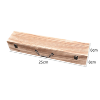 Boîte de présentation de couteau-Étui en bois de paulownia avec logo personnalisé avec fermeture magnétique et poignées