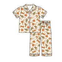 Pyjamas de Noël assortis pour la famille, en fibre de bambou douce, ensemble de vêtements de nuit en 2 pièces, impression personnalisée, pyjamas boutonnés pour les fêtes de fin d'année