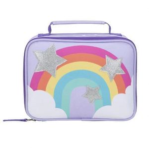 ถุงอาหารกลางวันแบบมีฉนวนสีม่วงรุ้งสำหรับเด็ก ถุงอาหารกลางวันแบบเก็บความร้อน ถุงเตรียมอาหารกลางวัน - Product Image 1