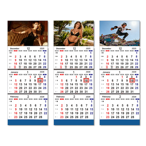 A4 tùy chỉnh kinh doanh quảng cáo Tri-fold xoắn ốc 2026 Quà tặng khuyến mãi 3 tháng tường lịch - Product Image 3