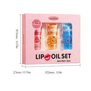 Set de 3 Aceites Labiales Nutritivos <span class=keywords><strong>con</strong></span> Sabor a Frutas, 12 ml Cada Uno, Hidratación Profunda, No Grasoso, Anti-Asperezas, Ilumina el <span class=keywords><strong>Color</strong></span> de los Labios - Product Image 6