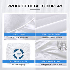 Modern su geçirmez yatak koruyucu çift donatılmış yatak kral yatak hastane otel ev yatak için kapakları - Product Image 3