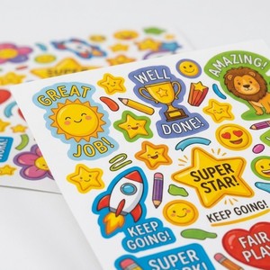 Juego de Hojas de Pegatinas Personalizadas Ecológicas con Corte Kiss Cut para Actividades de Recompensa de Aprendizaje y Juego Preescolar - Product Image 2