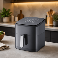 Friteuse à air manuelle 8,5 L au design intelligent, 1700 W, panier unique avec minuterie mécanique et boîtier froid au toucher pour la sécurité à domicile