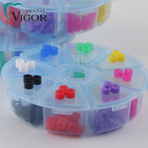 แหวนซิลิโคนสำหรับเครื่องมือทันตกรรม 8 สี ทนความร้อน พร้อมกล่องเก็บ ขายส่ง - Product Image 1